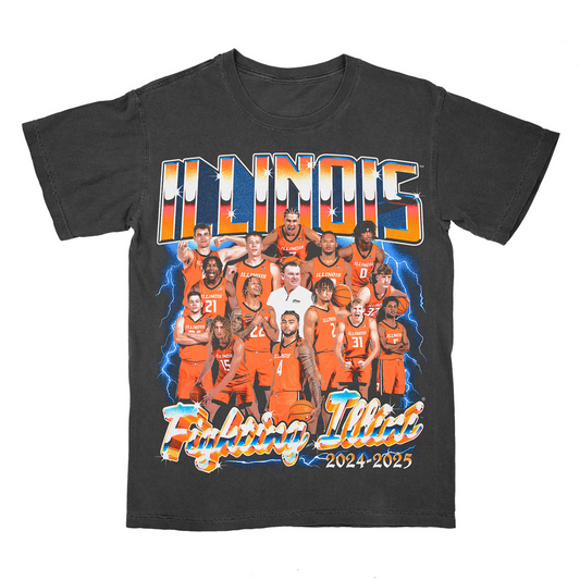 EXCLUSIVE RELEASE: Illinois Men's Basketball '24-25 Team Pepper Tee