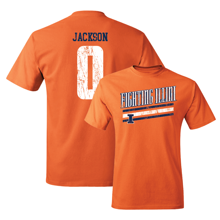 Orange Slant Tee - Camille Jackson