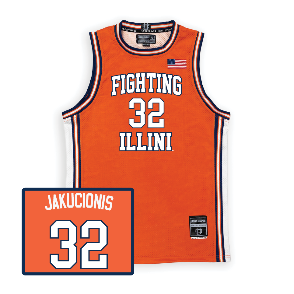 Orange Men's Basketball Illini Jersey  - Kasparas Jakucionis