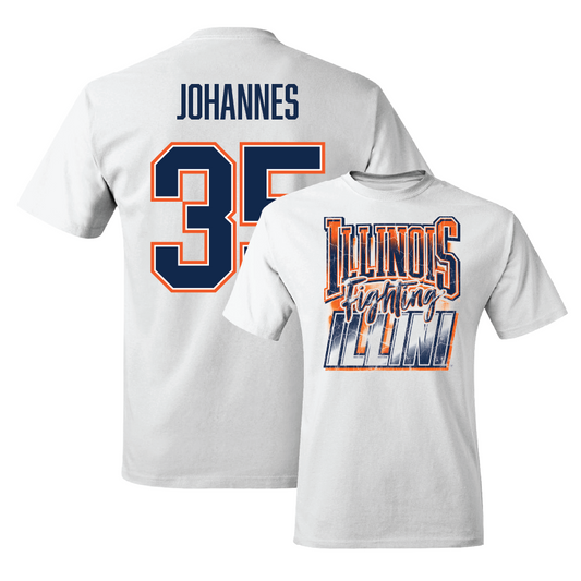 White Illinois Graphic Comfort Colors Tee   - Will Johannes