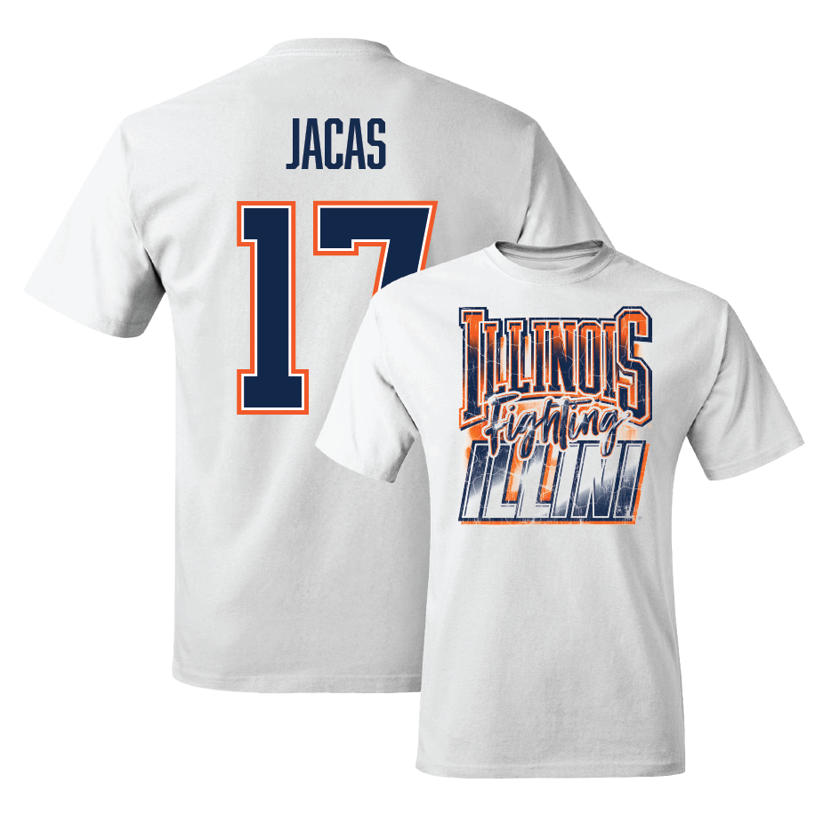 White Illinois Graphic Comfort Colors Tee    - Gabe Jacas