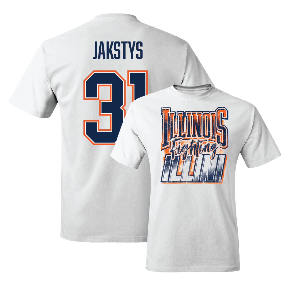 White Illinois Graphic Comfort Colors Tee  - Jason Jakstys