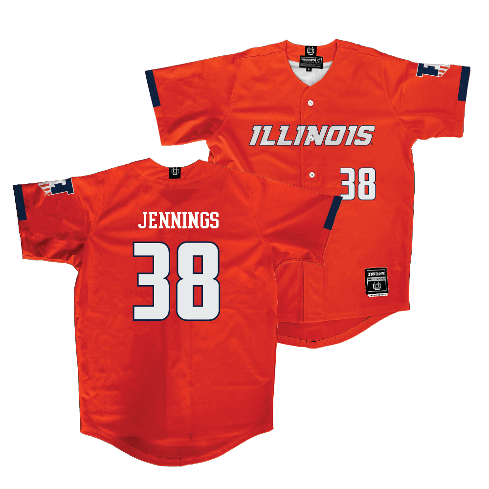 Illinois Orange Baseball Jersey  - Collin Jennings