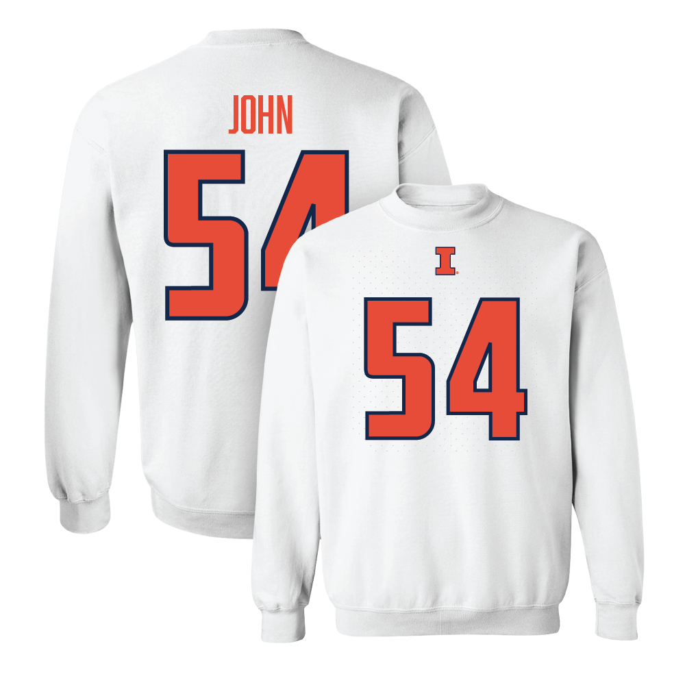 White Illinois Player Crew   - Demetrius John