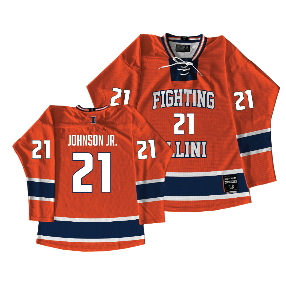 Exclusive: Illinois Men's Basketball Hockey Jersey  - Morez Johnson Jr.