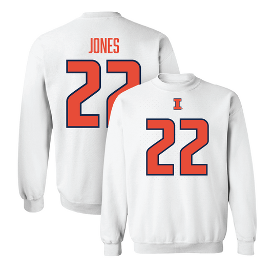 White Illinois Football Player Crew     - Robert Jones