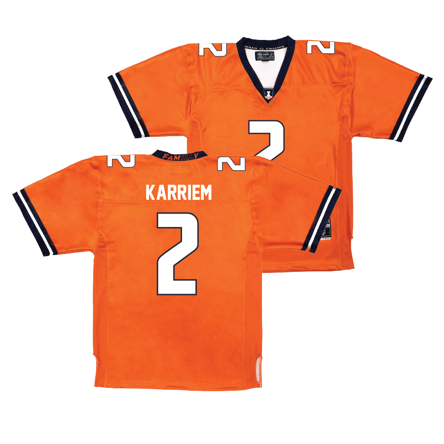 Orange Football Fighting Illini Jersey     - Saboor Karriem