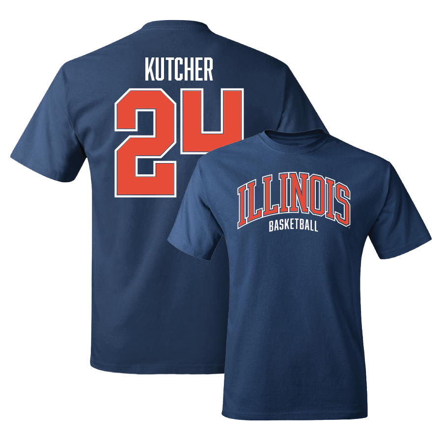 Navy Illinois Arch Tee - Keaton Kutcher #24