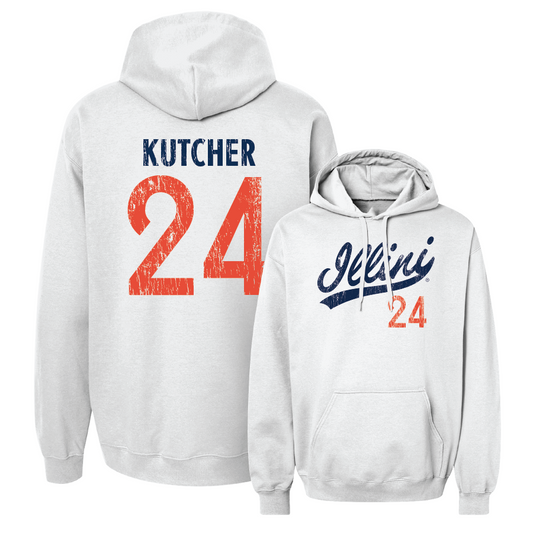 White Script Hoodie - Keaton Kutcher #24