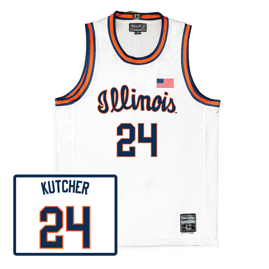 Men's Basketball White Script Jersey