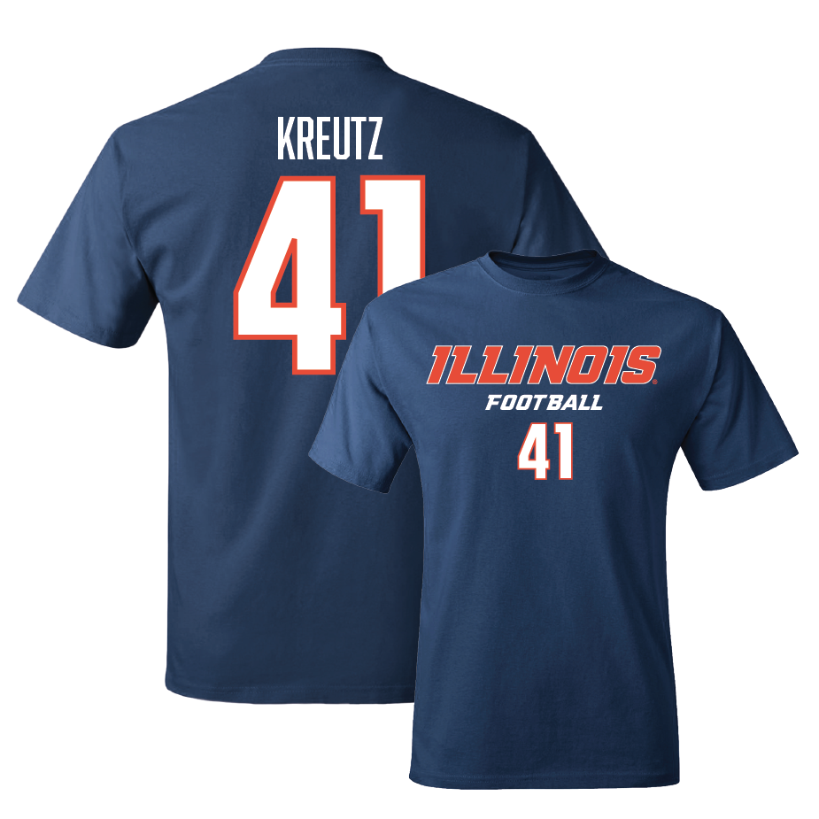 Navy Illinois Classic Tee    - James Kreutz