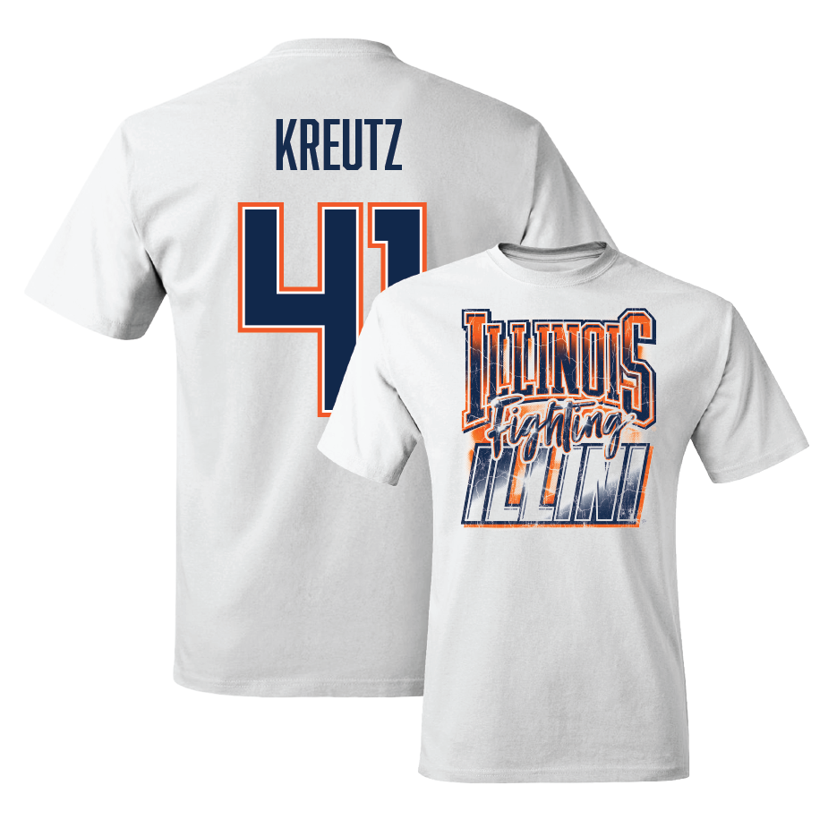 White Illinois Graphic Comfort Colors Tee    - James Kreutz