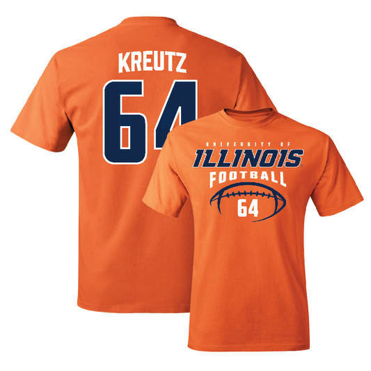 Orange Illinois Football Tee   - Josh Kreutz