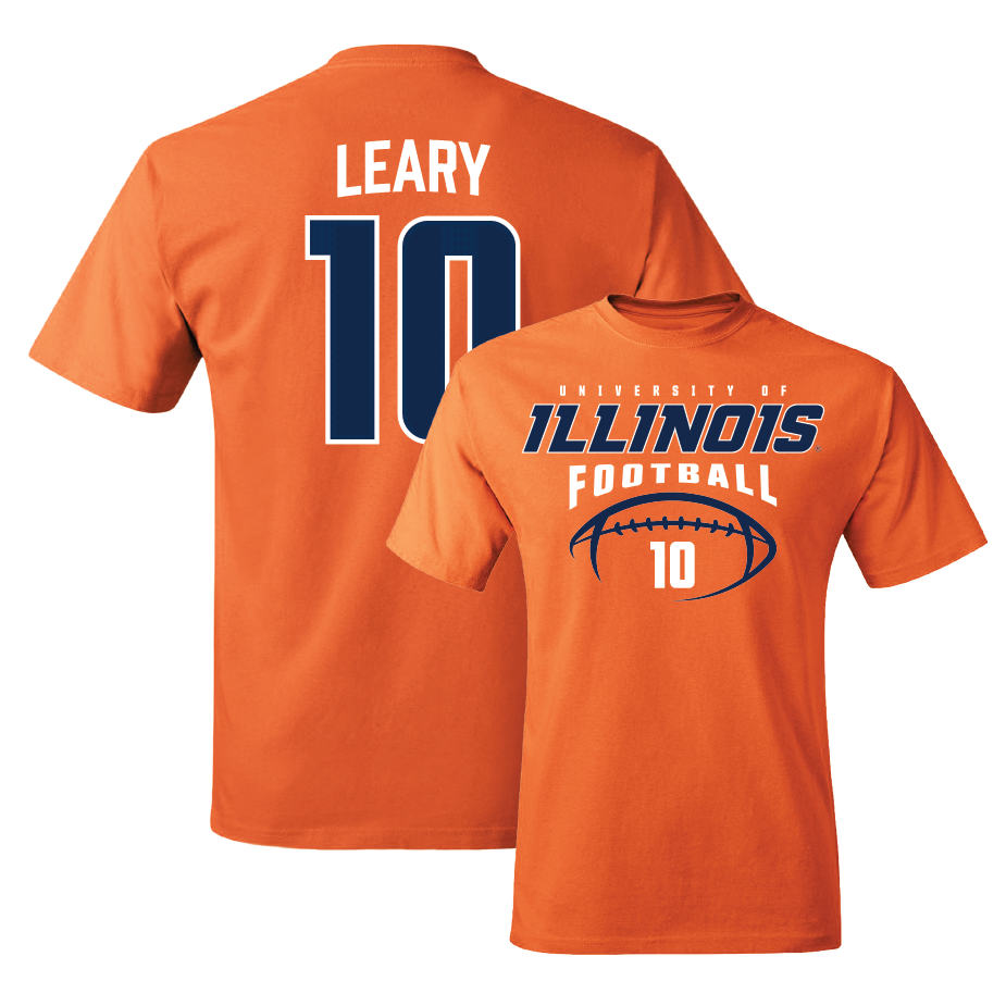 Orange Illinois Football Tee    - Donovan Leary