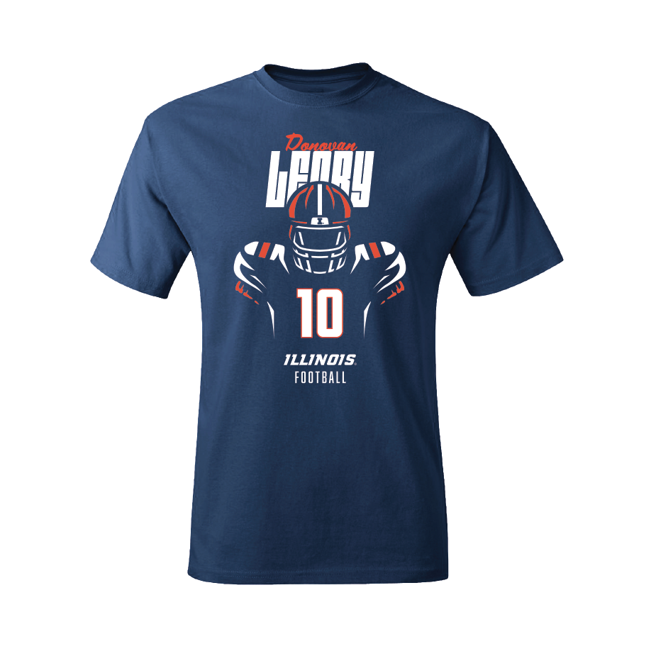 Navy Illinois Silhouette Tee    - Donovan Leary