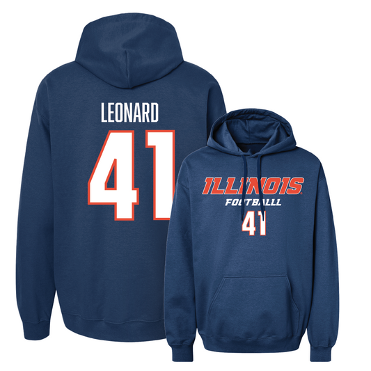 Navy Illinois Classic Hoodie  - Clayton Leonard