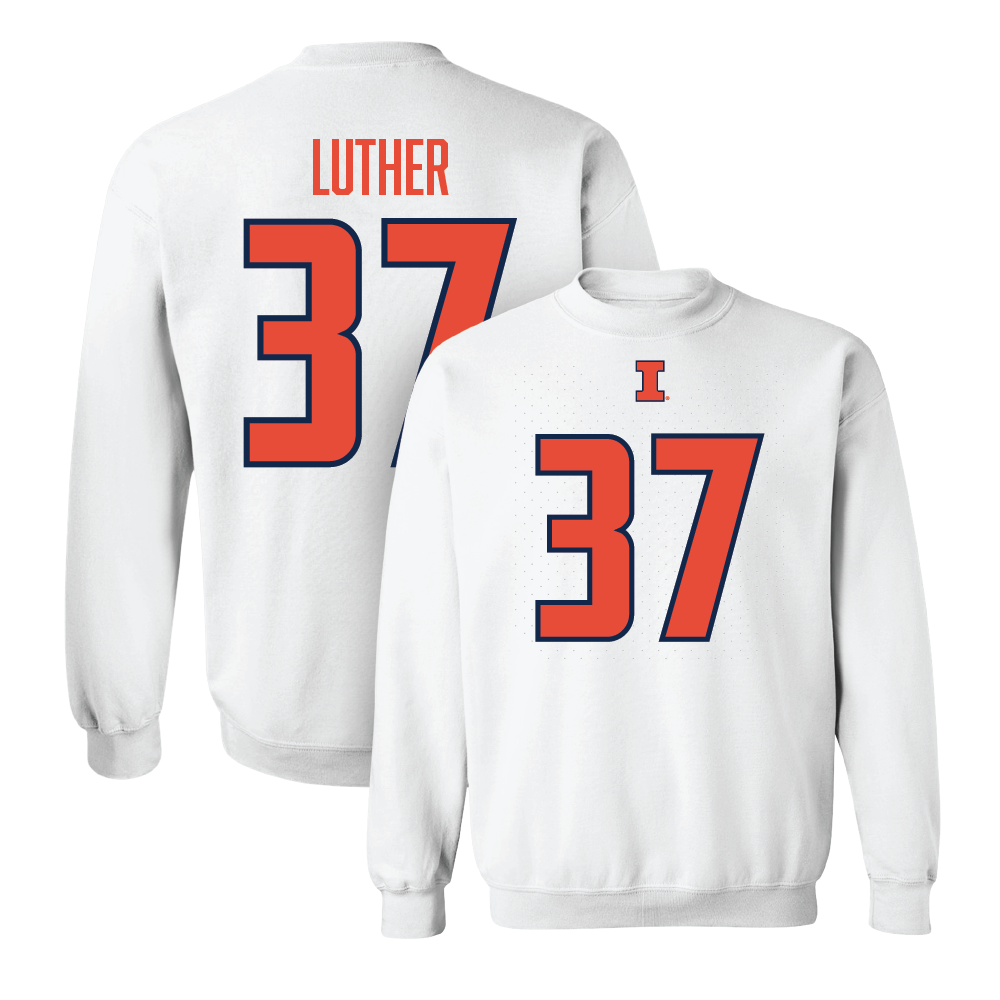 White Illinois Player Crew     - Sage Luther