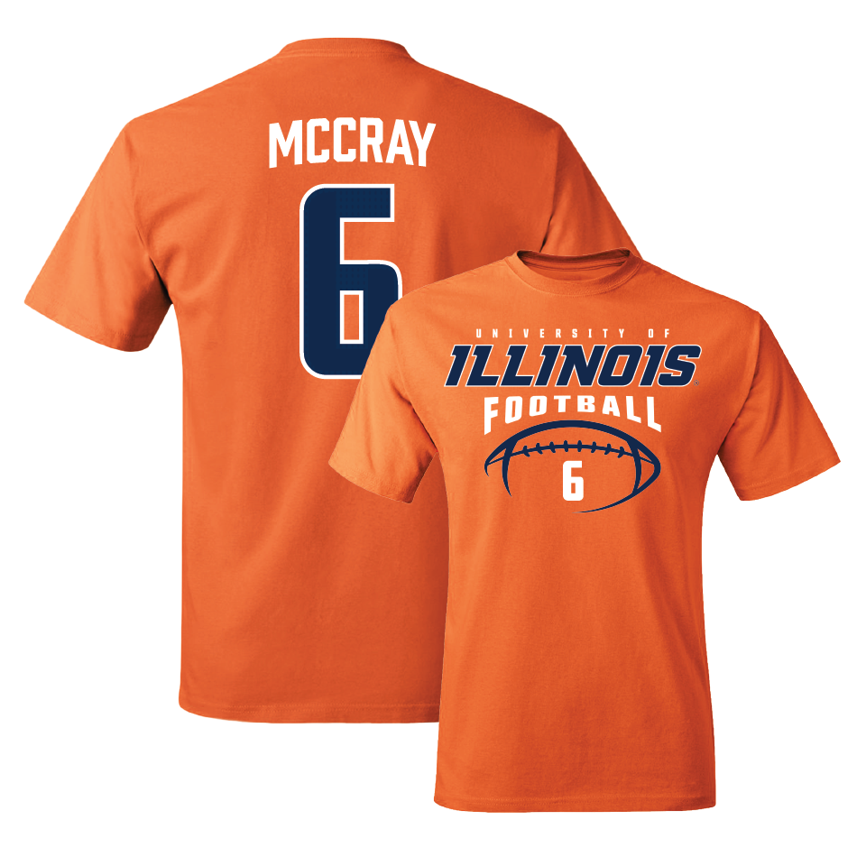 Orange Illinois Football Tee  - Josh McCray