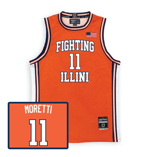 Orange Men's Basketball Illini Jersey - Niccolo Moretti