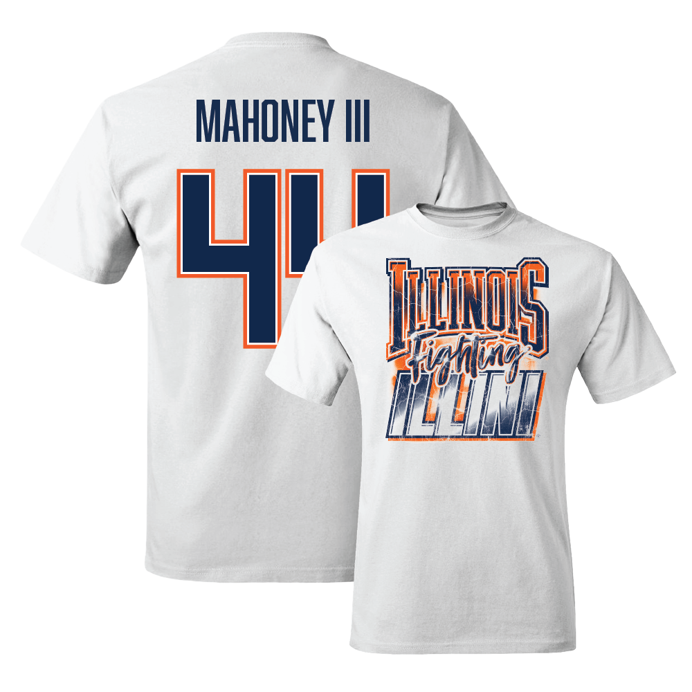 White Illinois Graphic Comfort Colors Tee    - Patrick Mahoney III