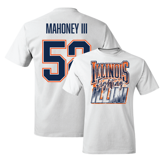 White Illinois Graphic Comfort Colors Tee    - Patrick Mahoney III