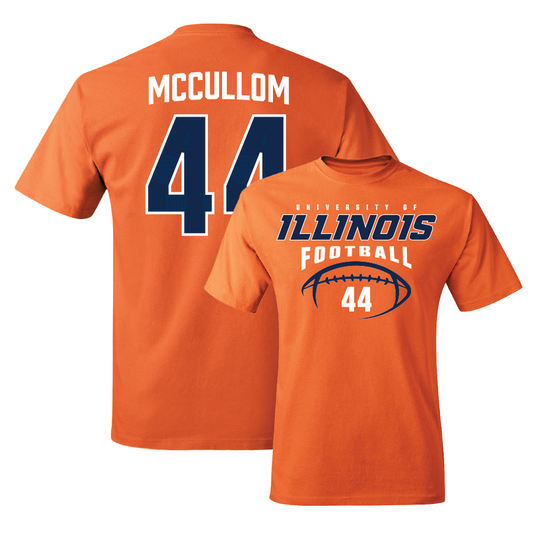Orange Illinois Football Tee  - Angelo McCullom