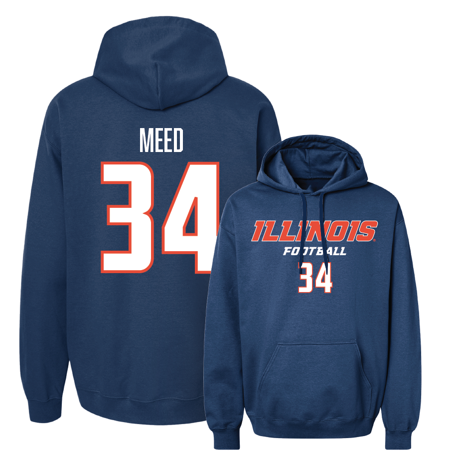 Navy Illinois Classic Hoodie    - Ryan Meed