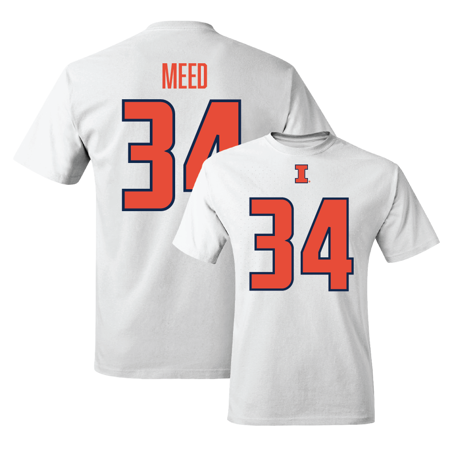 White Illinois Player Tee     - Ryan Meed