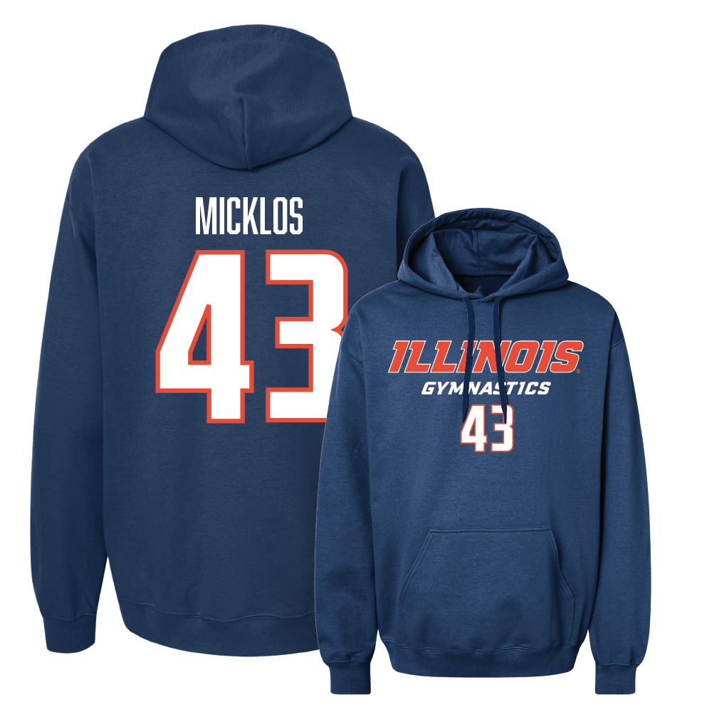 Navy Illinois Classic Hoodie  - Connor Micklos