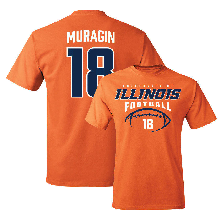 Orange Illinois Football Tee    - Mason Muragin