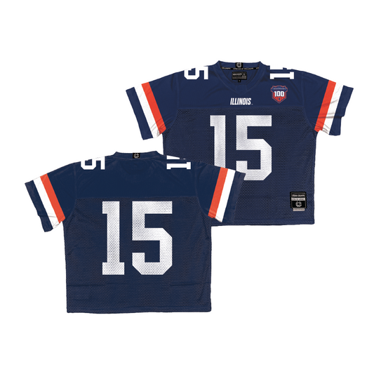 Illinois Throwback Football Jersey   - Jershaun Newton