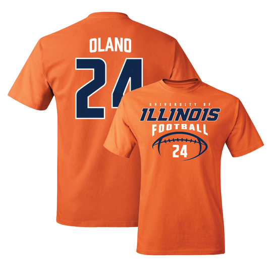 Orange Illinois Football Tee    - David Olano