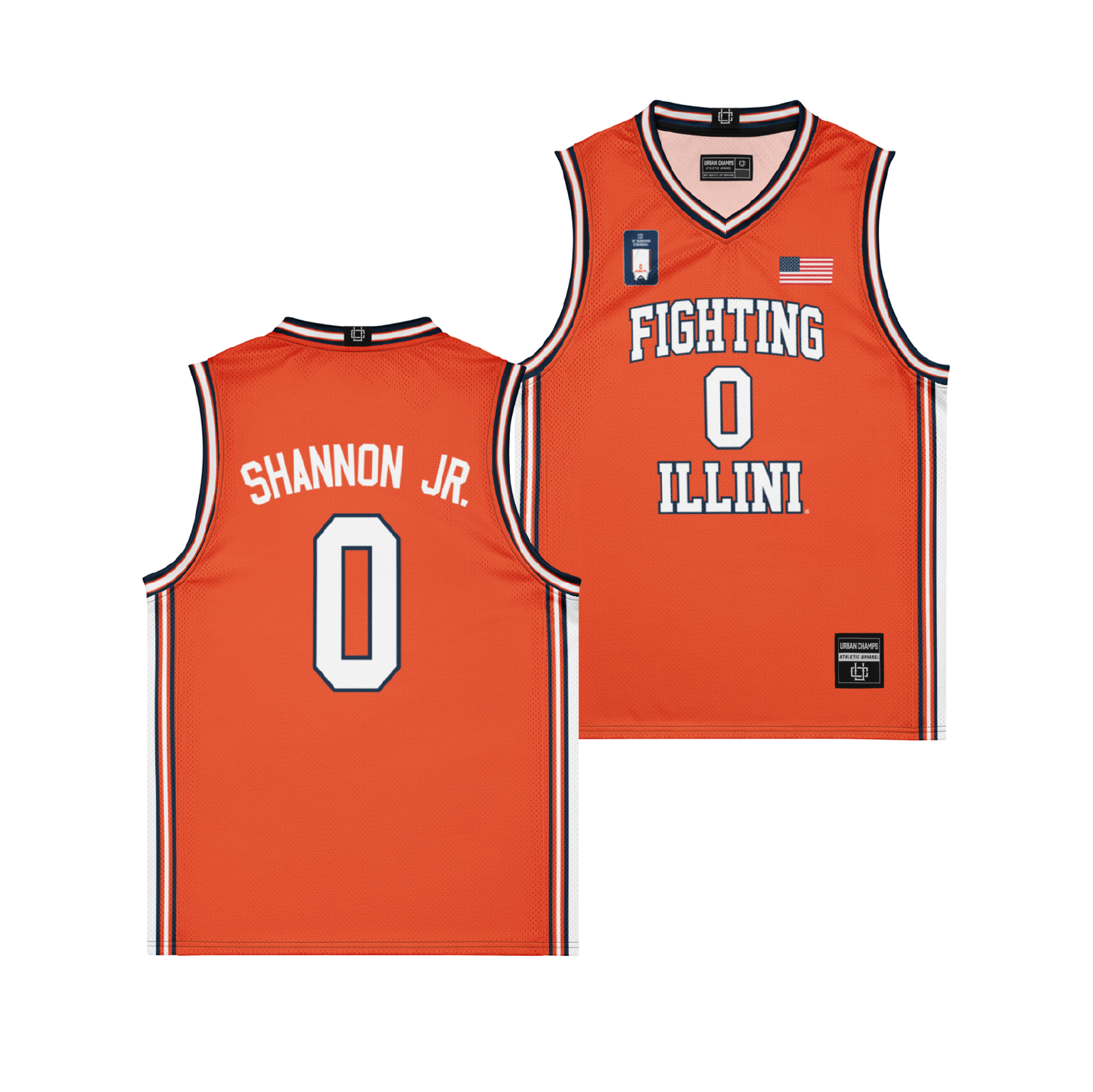 Terrence Shannon Jr. Illinois Banner Orange Jersey