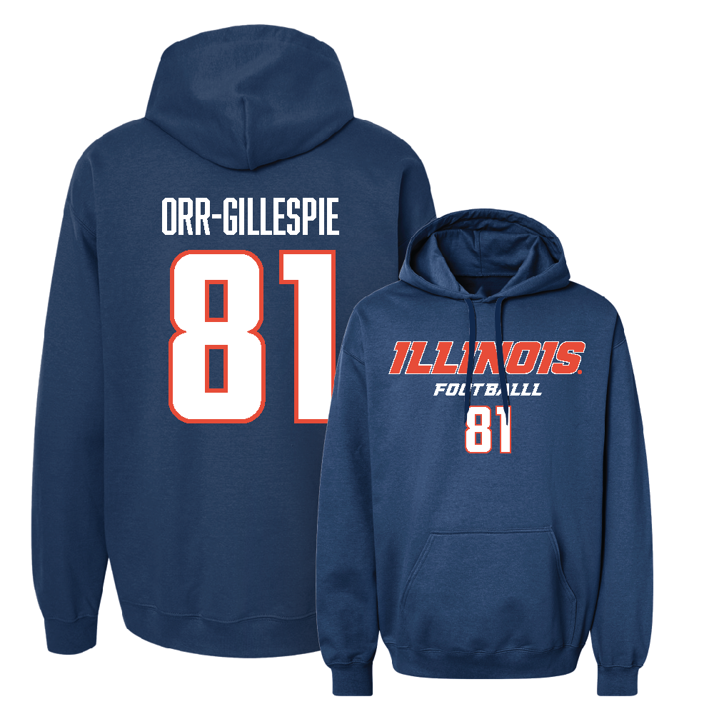 Navy Illinois Classic Hoodie    - Carlos Orr-Gillespie