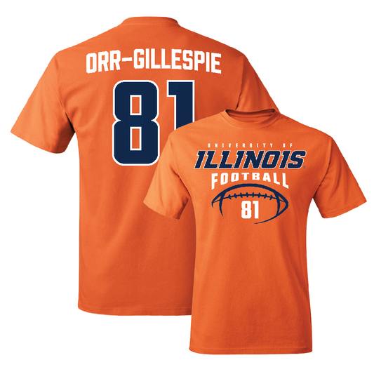 Orange Illinois Football Tee    - Carlos Orr-Gillespie