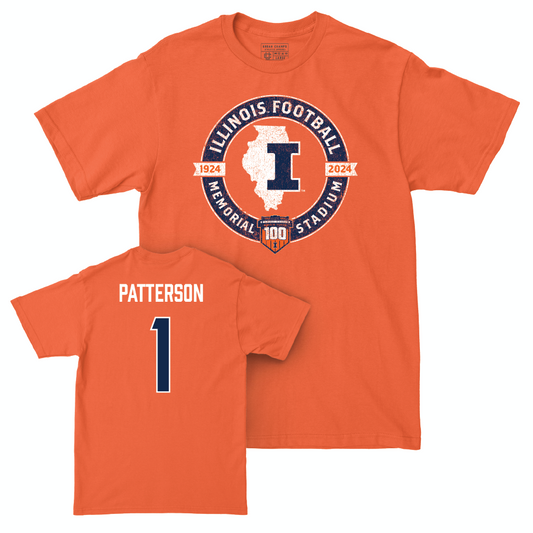 Illinois Football 100th Anniversary Orange Tradition Tee - Kaleb Patterson | #1