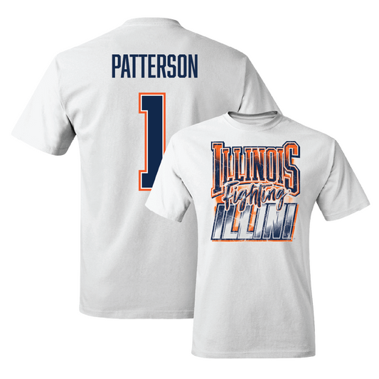 White Illinois Graphic Comfort Colors Tee    - Kaleb Patterson