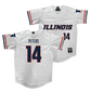 Illinois White Softball Jersey   - Chaney Peters