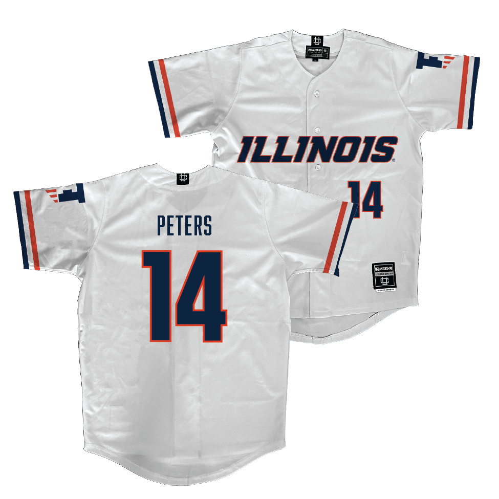 Illinois White Softball Jersey   - Chaney Peters