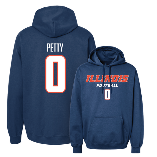 Navy Illinois Classic Hoodie  - Trey Petty