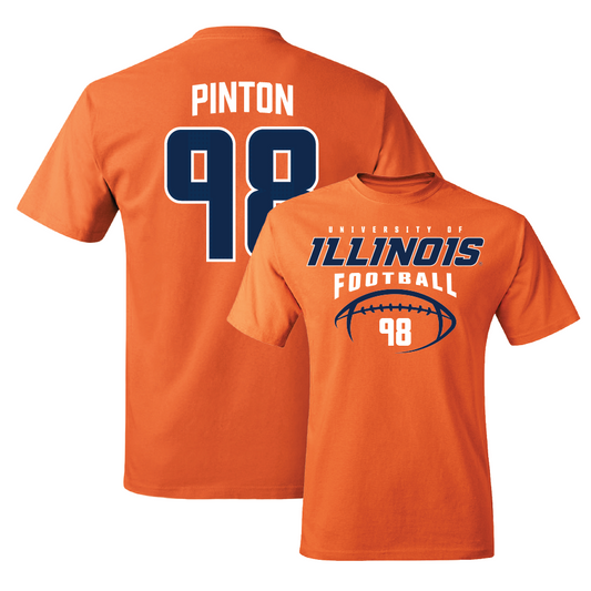 Orange Illinois Football Tee    - Fabrizio Pinton