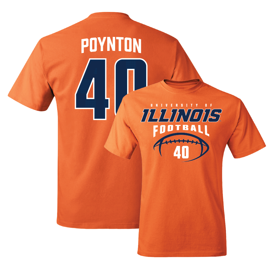 Orange Illinois Football Tee    - Ronan Poynton