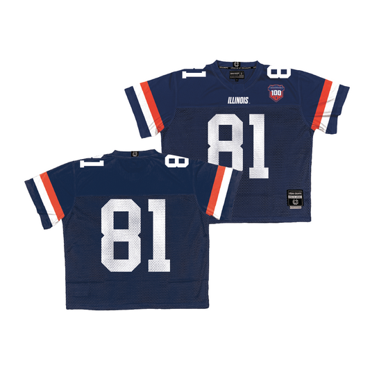 Illinois Throwback Football Jersey   - Lars Rau