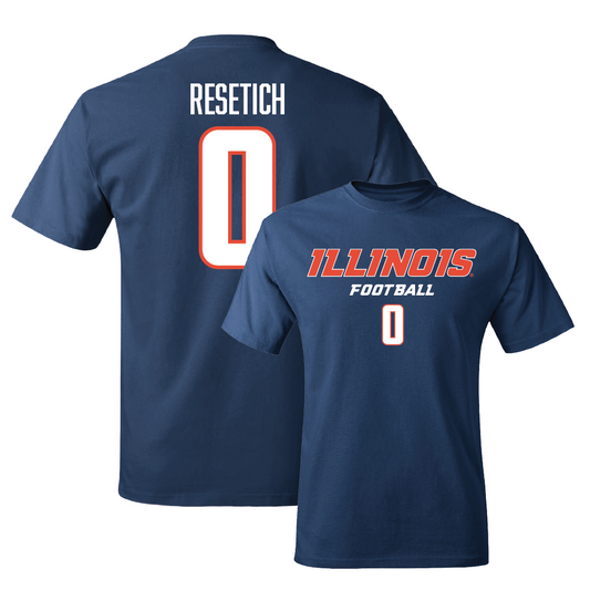 Navy Illinois Classic Tee    - Mac Resetich