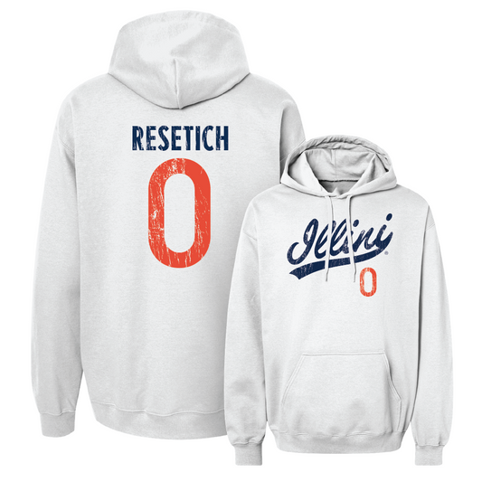 White Script Hoodie    - Mac Resetich