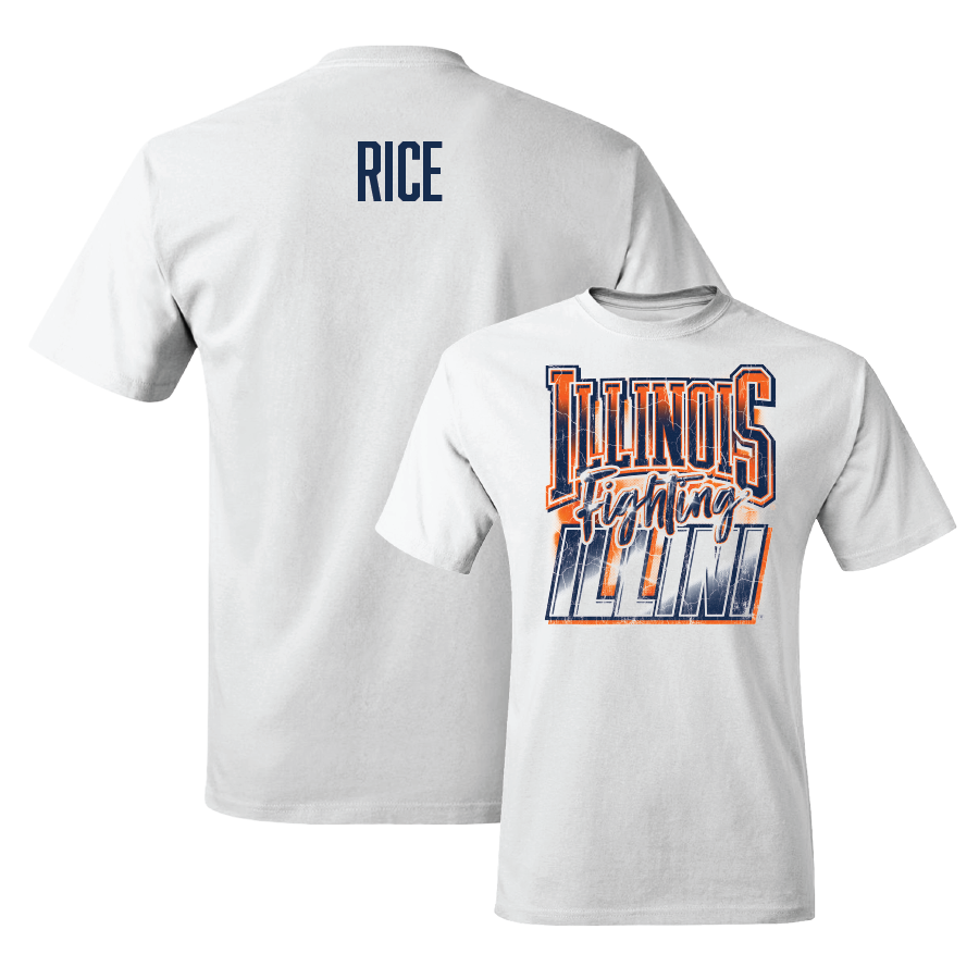 White Illinois Graphic Comfort Colors Tee  - Isaac Rice