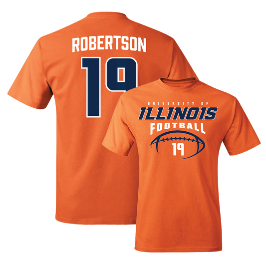 Orange Illinois Football Tee  - Hugh Robertson