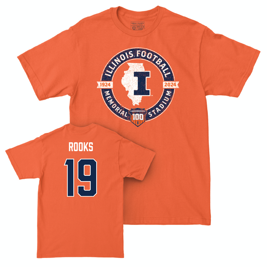 Illinois Football 100th Anniversary Orange Tradition Tee - Tyson Rooks | #19