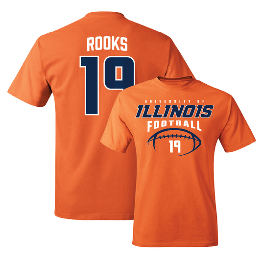 Orange Illinois Football Tee    - Tyson Rooks