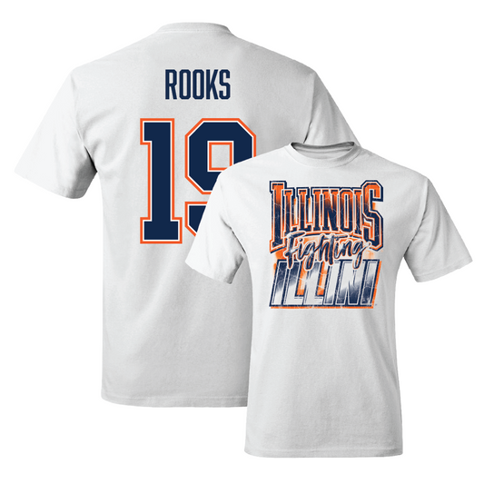 White Illinois Graphic Comfort Colors Tee    - Tyson Rooks